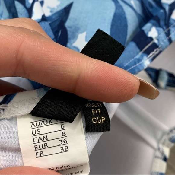 Niptuck One Piece Blue Pattern Swimsuit - Picture 7 of 9